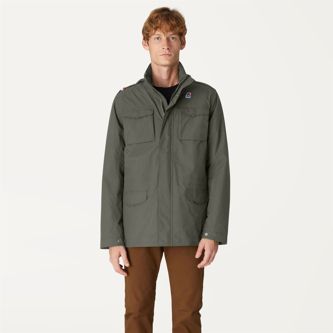 Jackets Man MANFIELD WARM OTTOMAN Mid GREEN BLACKISH BLUE DEPTH K