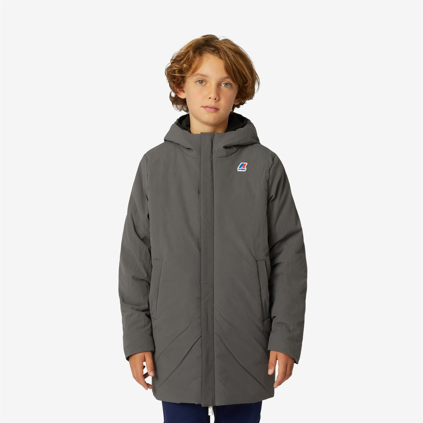 Jackets Boy P. JACOB WARM DOUBLE 3/4 Length BLACK PURE - GREY SMOKED | kway Detail Double				