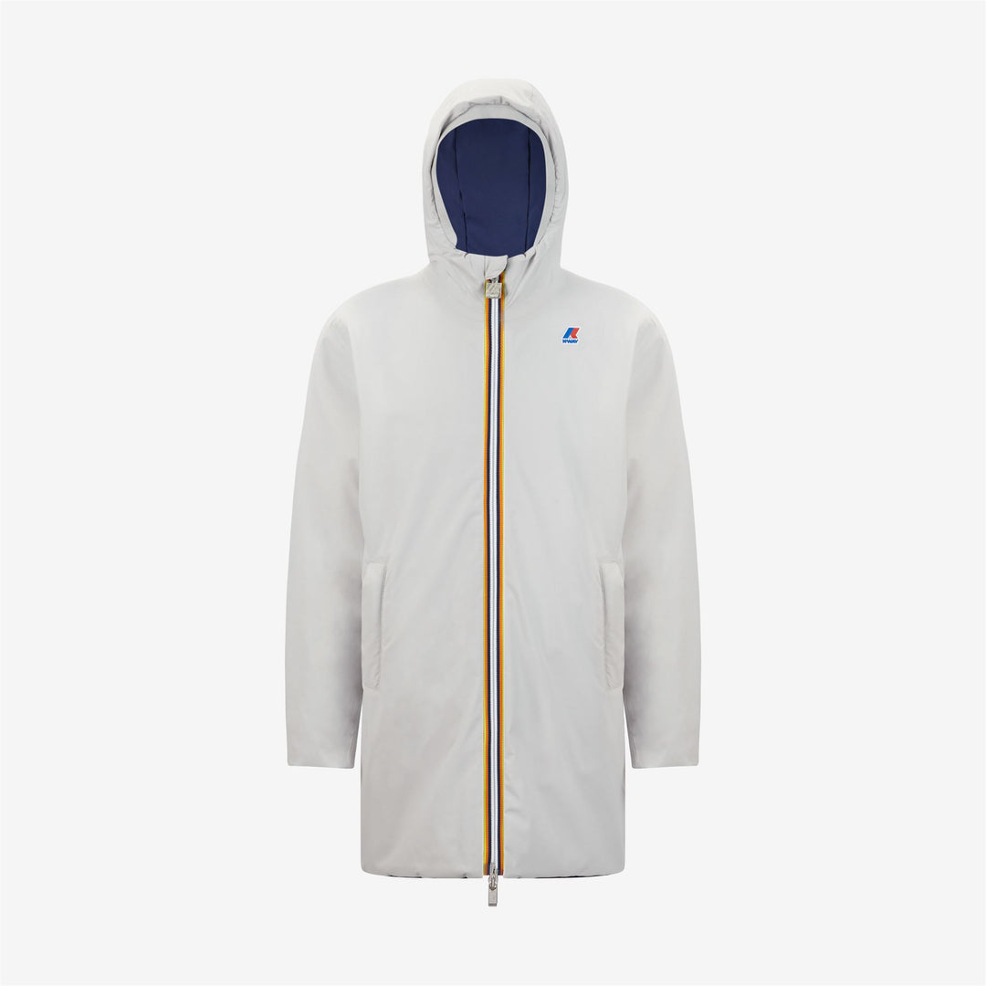 Light Grey Blue Boys' Reversible Warm Jacket with Synthetic Padding 01