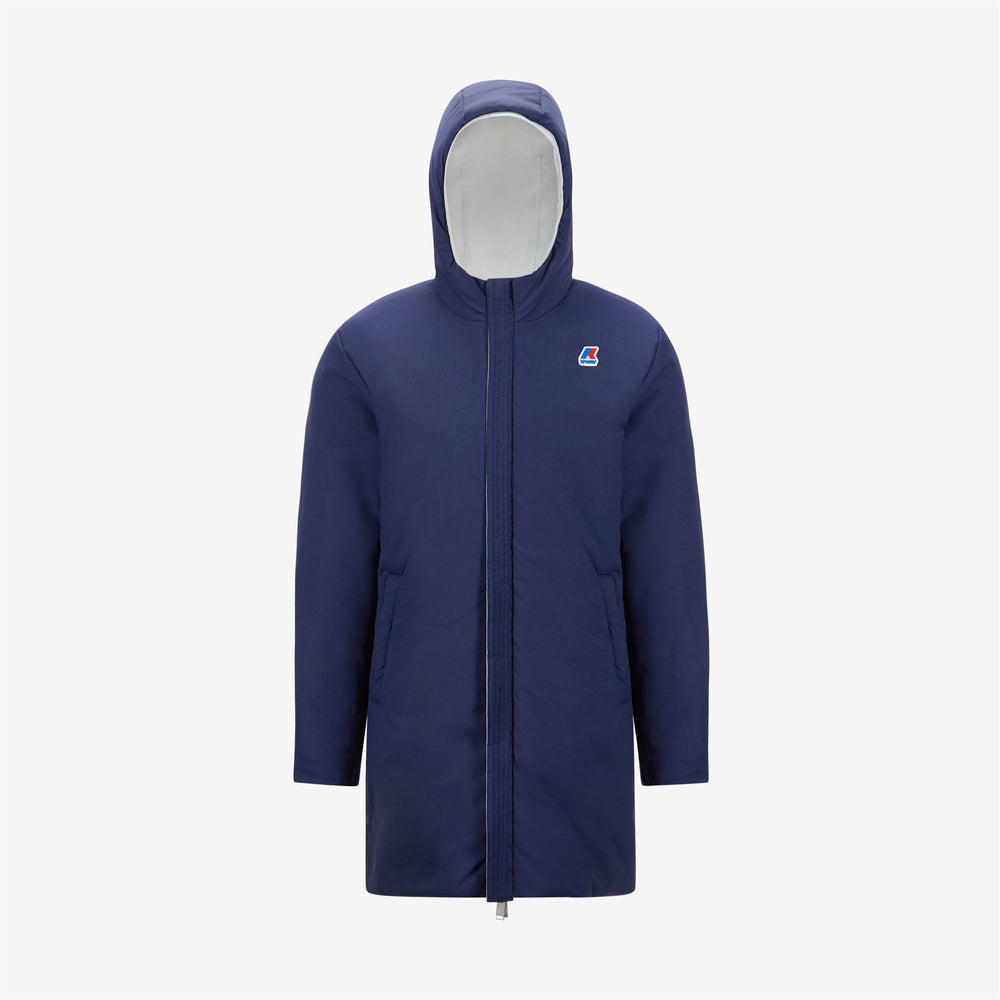 Light Grey Blue Boys' Reversible Warm Jacket with Synthetic Padding 02