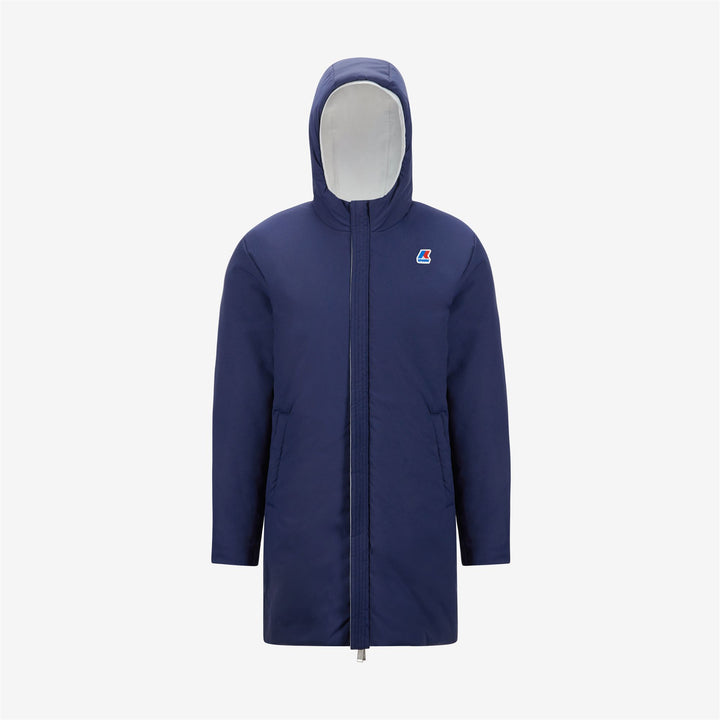 Light Grey Blue Boys' Reversible Warm Jacket with Synthetic Padding 2