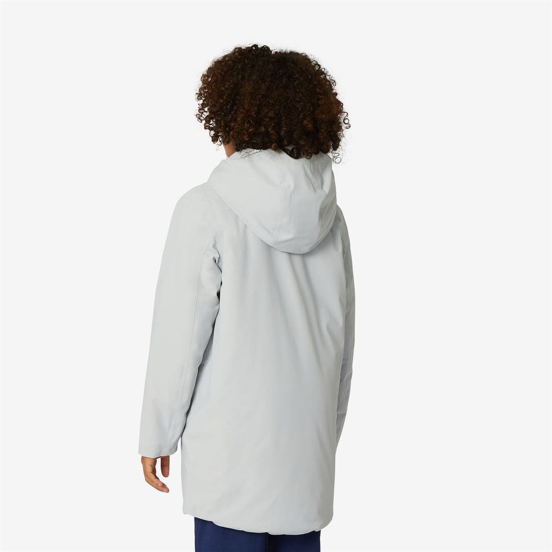 Light Grey Blue Boys' Reversible Warm Jacket with Synthetic Padding main