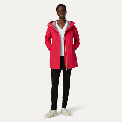 Jackets Woman SOPHIE STRETCH DOT Mid RED BERRY Dressed Back (jpg Rgb)		