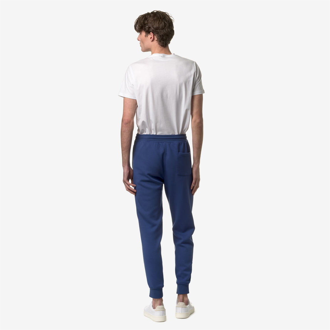Pants Man MICK LIGHT SPACER Sport Trousers BLUE FIORD Dressed Front Double		