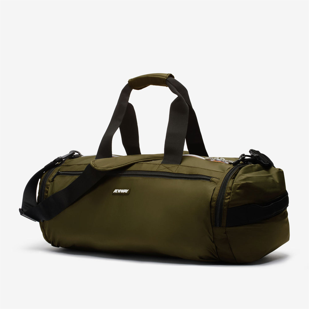 Bags Unisex MAREVILLE M Duffle GREEN BLACKISH Dressed Front (jpg Rgb)	
