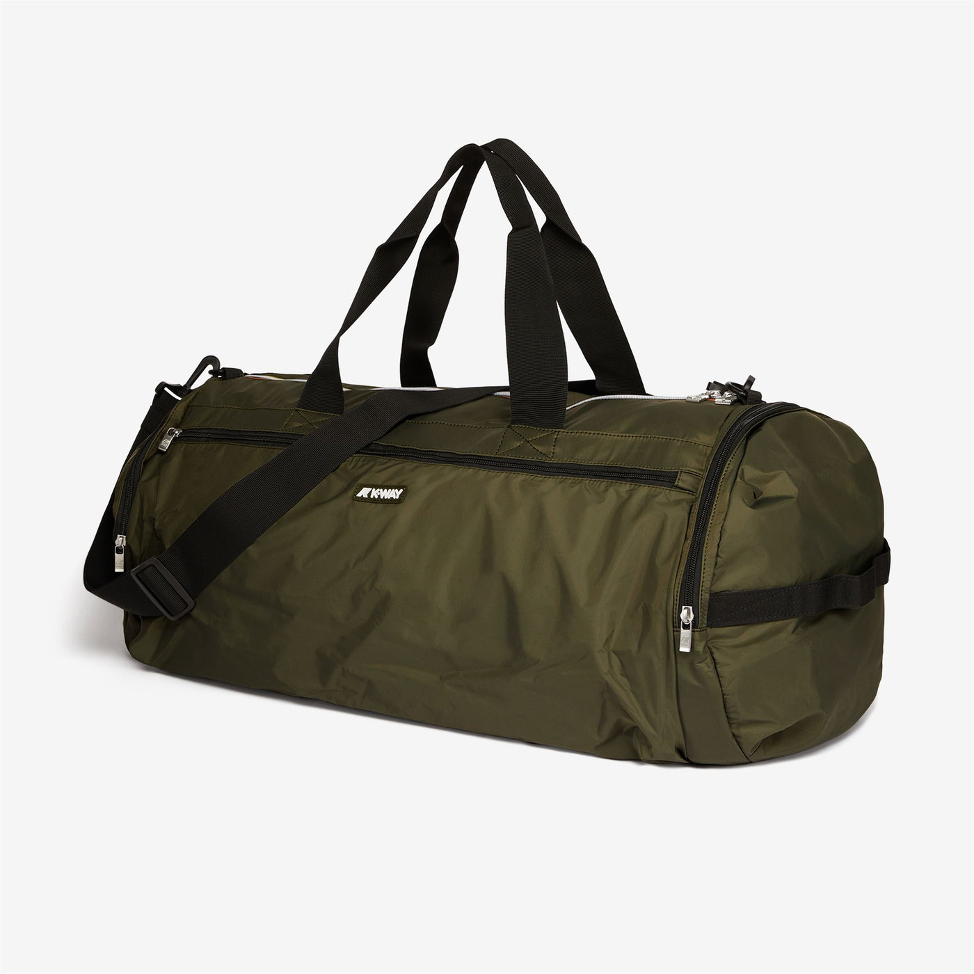 Bags Unisex MAREVILLE L Duffle GREEN BLACKISH Dressed Front (jpg Rgb)	