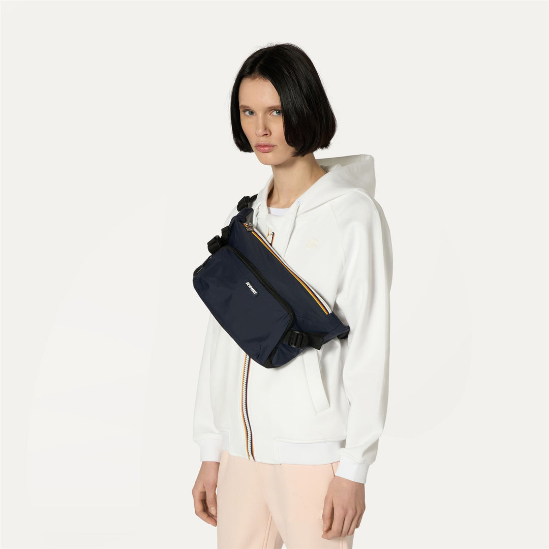 Marsupio unisex blu impermeabile con cinturino regolabile main