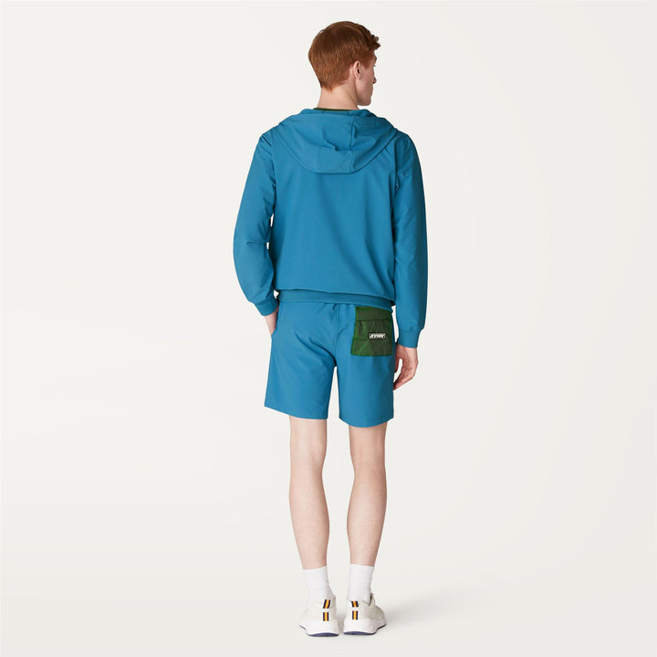 Shorts Unisex MIXMAKE DORIT Sport  Shorts BLUE TURQUOISE-GREEN DK Dressed Front Double		