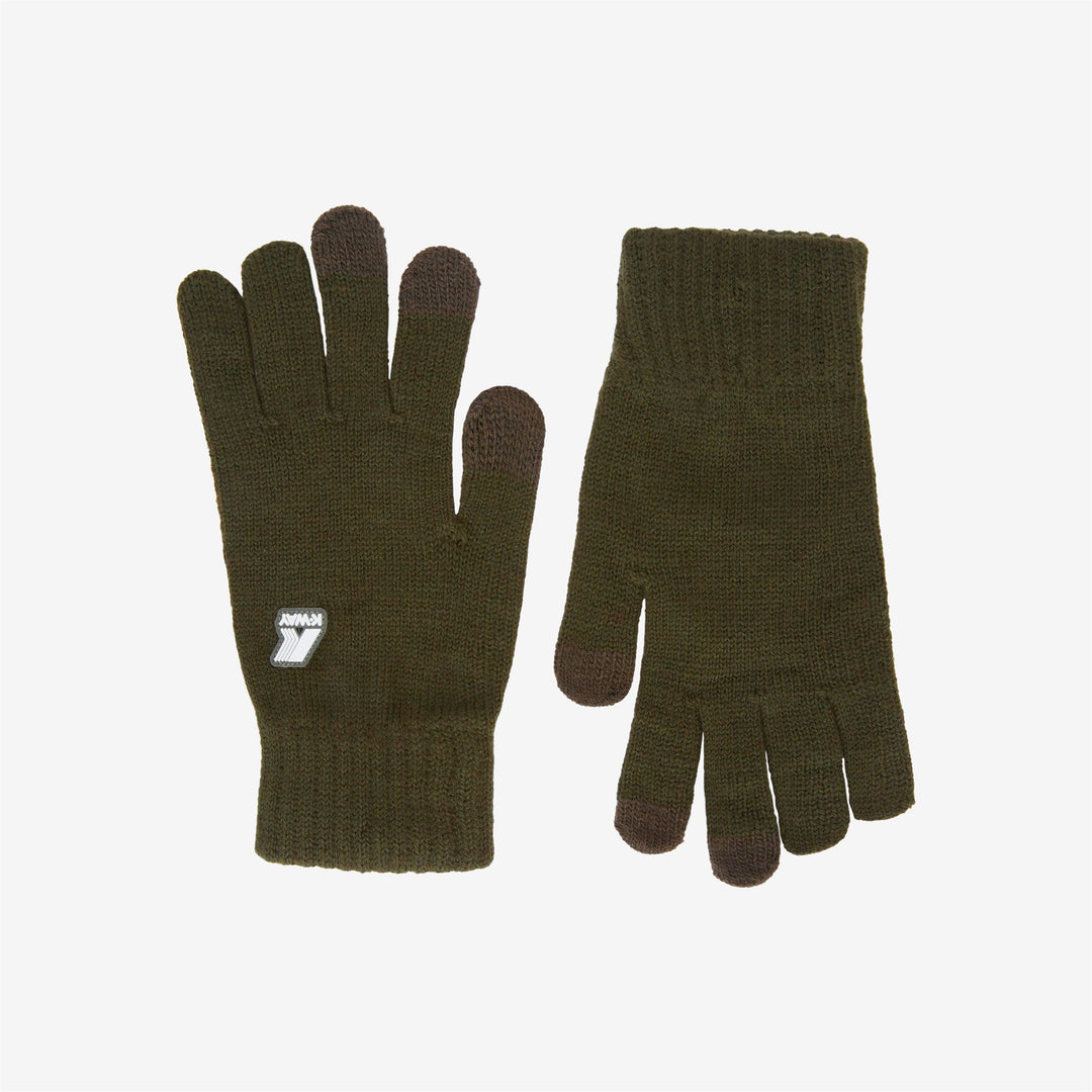 Gloves Unisex ALFRED CARDIGAN STITCH WOOL Glove GREEN BLACKISH Photo (jpg Rgb)			