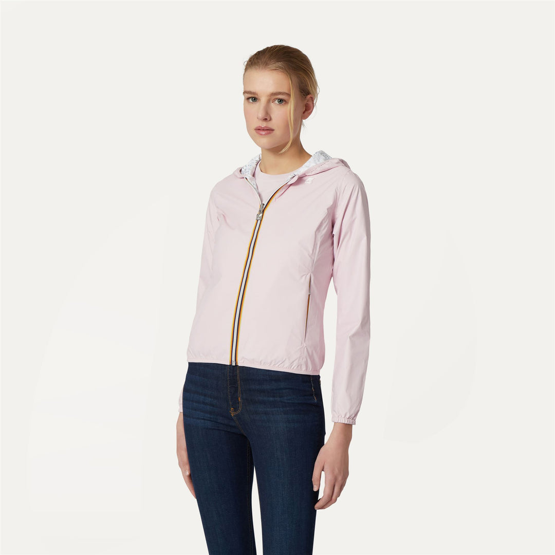 Jackets Woman LILY PLUS DOUBLE GRAPHIC Mid PINK R-CIRCLE Dressed Back (jpg Rgb)		