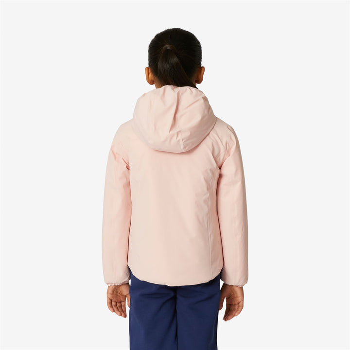 Pink Grey Girls' Reversible Warm Jacket with Insulation 6