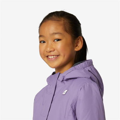 Jackets Girl P. LILY MICRO RIPSTOP MARMOTTA Short VIOLET LAVENDER - BLUE DEPTH Detail Double				