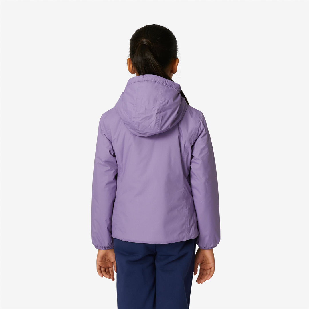 Jackets Girl P. LILY MICRO RIPSTOP MARMOTTA Short VIOLET LAVENDER - BLUE DEPTH Dressed Front Double		