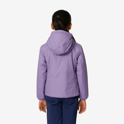 Jackets Girl P. LILY MICRO RIPSTOP MARMOTTA Short VIOLET LAVENDER - BLUE DEPTH Dressed Front Double		