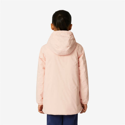 Jackets Girl P. SOPHIE MICRO RIPSTOP MARMOTTA Mid PINK DAFNE - GREY Dressed Front Double		