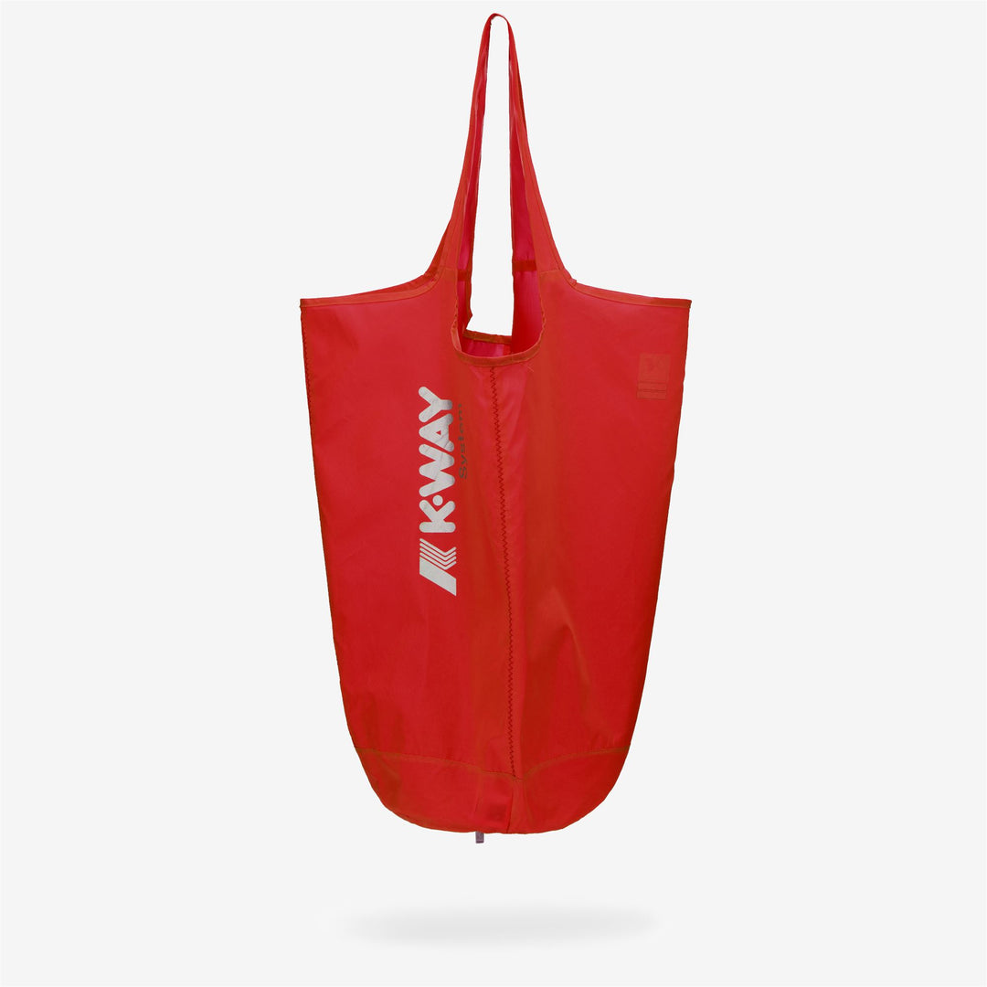 Red Unisex K-Way Packable Shopping Bag 01