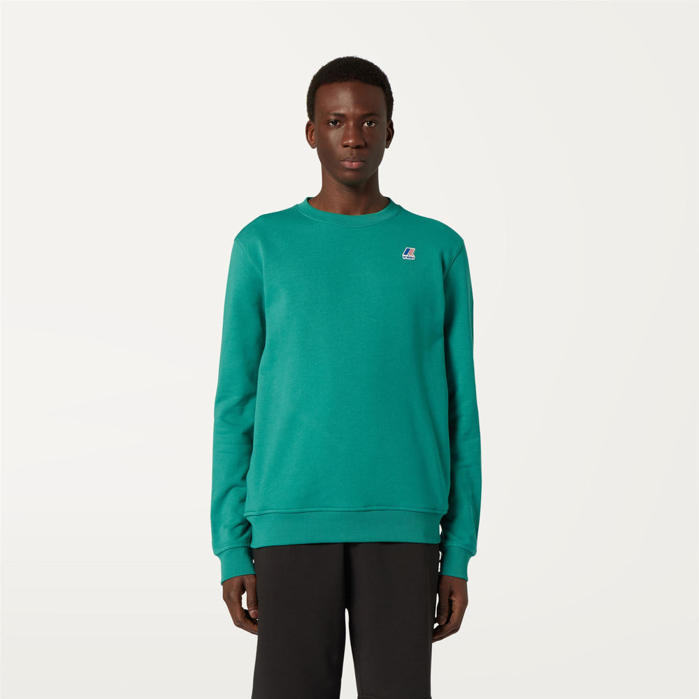 Green Unisex Lightweight Cotton Fleece Jumper for City Wear 02