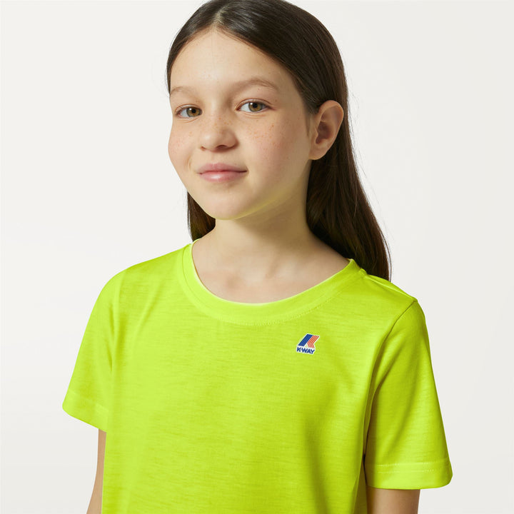 T-ShirtsTop Kid unisex P.  LE VRAI EDOUARD FLUO T-Shirt YELLOW SOLEIL Detail Double				