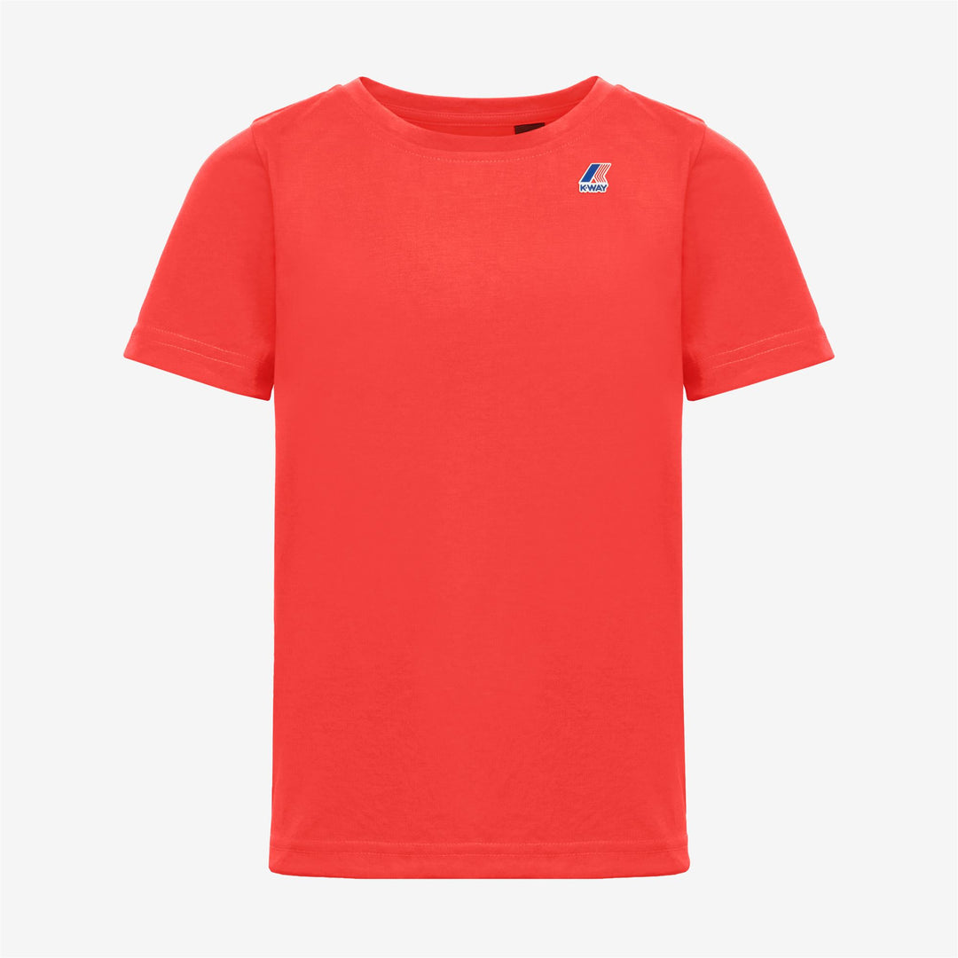 T-ShirtsTop Kid unisex P.  LE VRAI EDOUARD FLUO T-Shirt RED PAPAVERO Photo (jpg Rgb)			