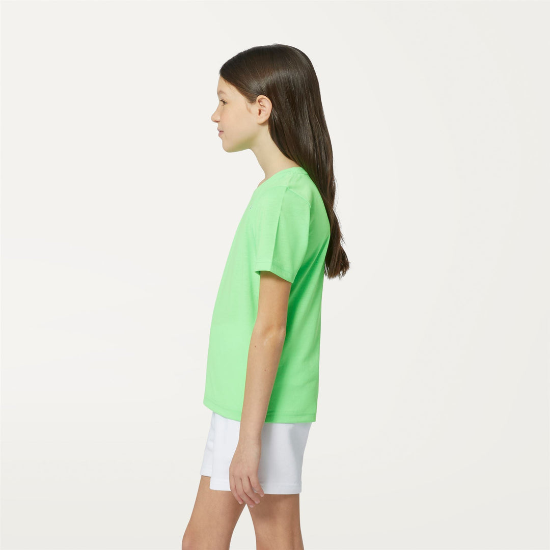 T-ShirtsTop Kid unisex P.  LE VRAI EDOUARD FLUO T-Shirt GREEN CLASSIC Detail (jpg Rgb)			