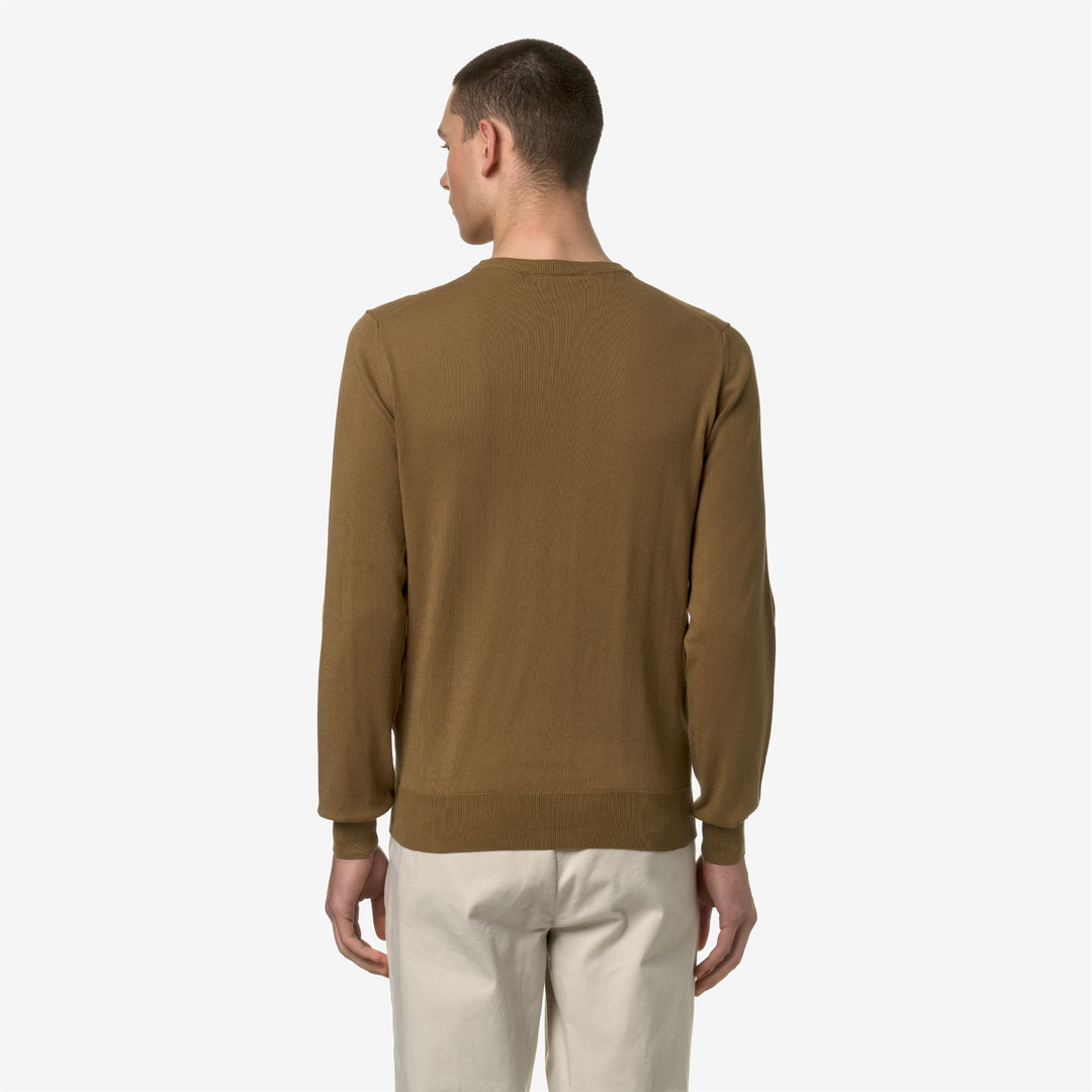 KNITWEAR Man SEBASTIEN COTTON PS Pull  Over BROWN CORDA Dressed Front Double		