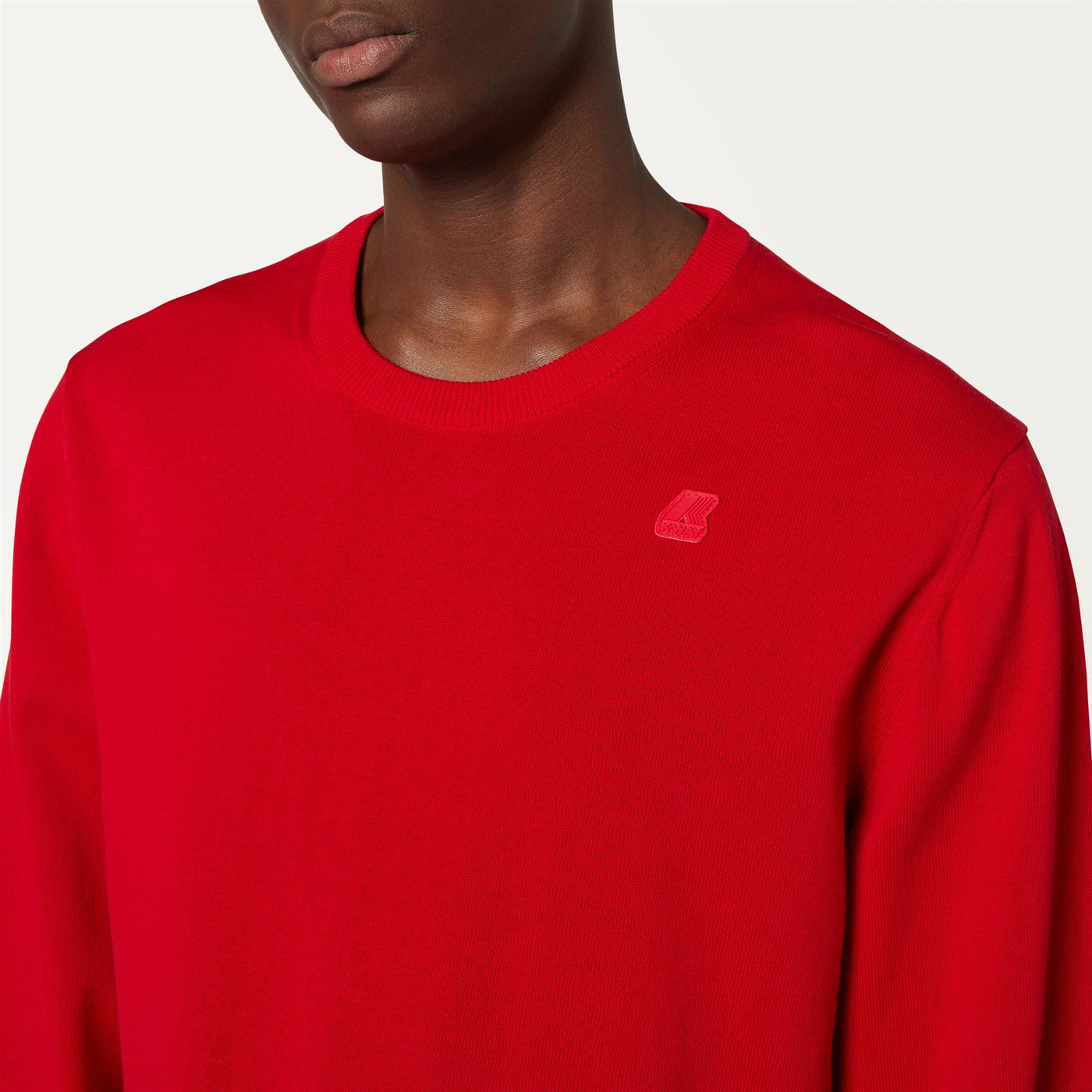 Knitwear Man SEBASTIEN COTTON PS Pull  Over RED Detail Double				
