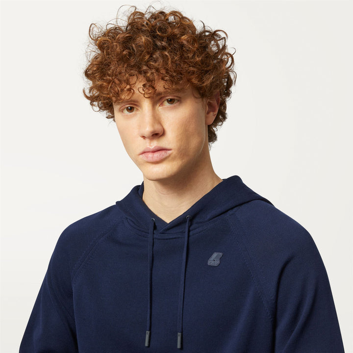 Knitwear Man LOKI COTTON PS Pull  Over BLUE DEPTH Detail Double				