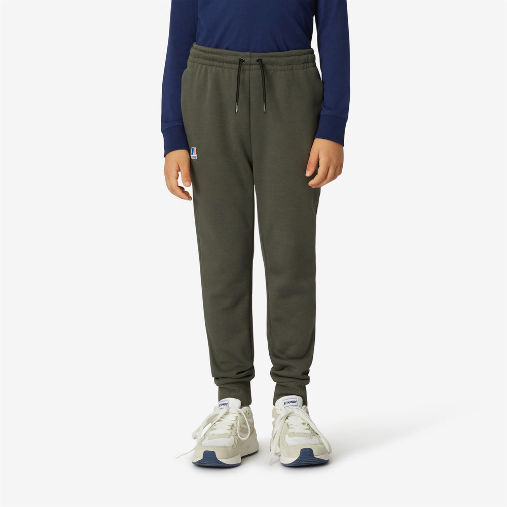 Blackish green Kids' Packable Sport Trousers for City Wear 02