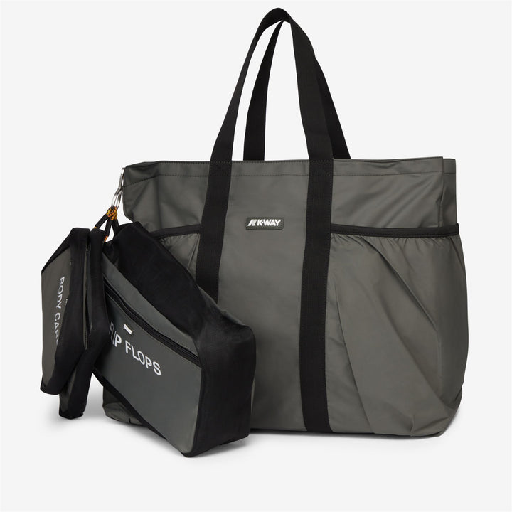 Bags Unisex SAINT MALO TOTE BAG GREEN BLACKISH Dressed Front (jpg Rgb)	