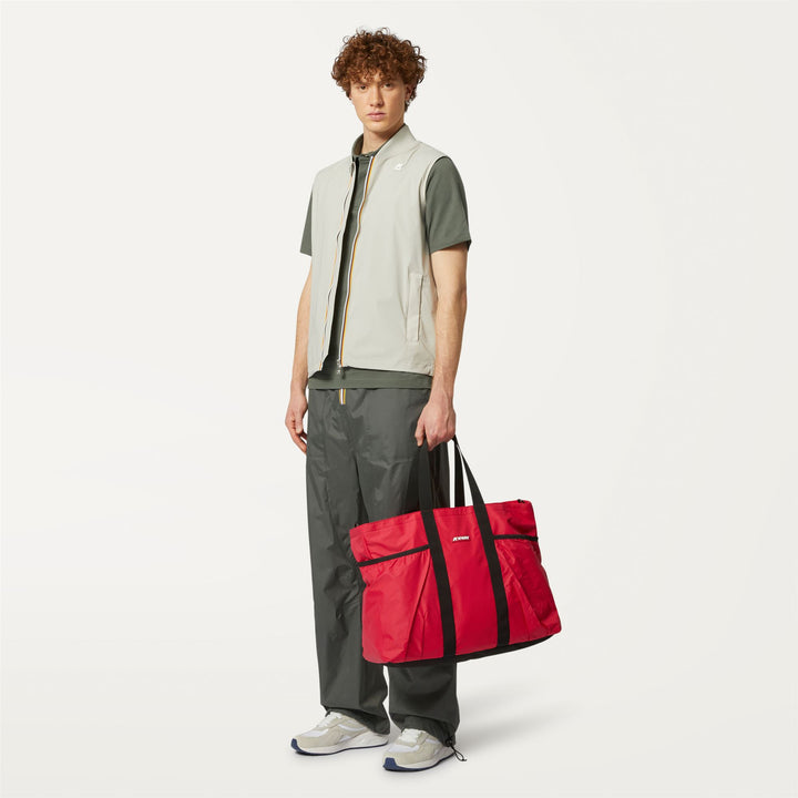 Bags Unisex SAINT MALO TOTE BAG RED BERRY Dressed Back (jpg Rgb)		