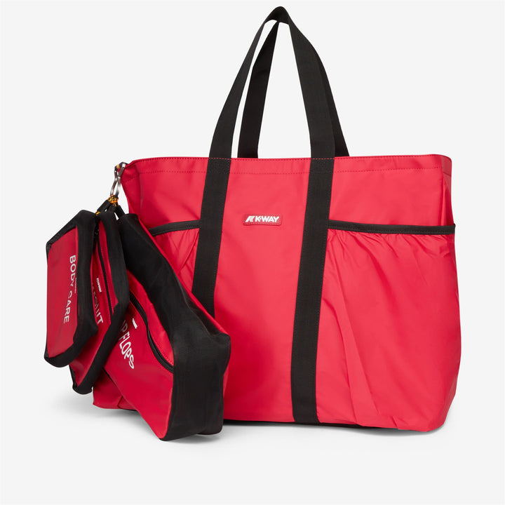 Bags Unisex SAINT MALO TOTE BAG RED BERRY Dressed Front (jpg Rgb)	