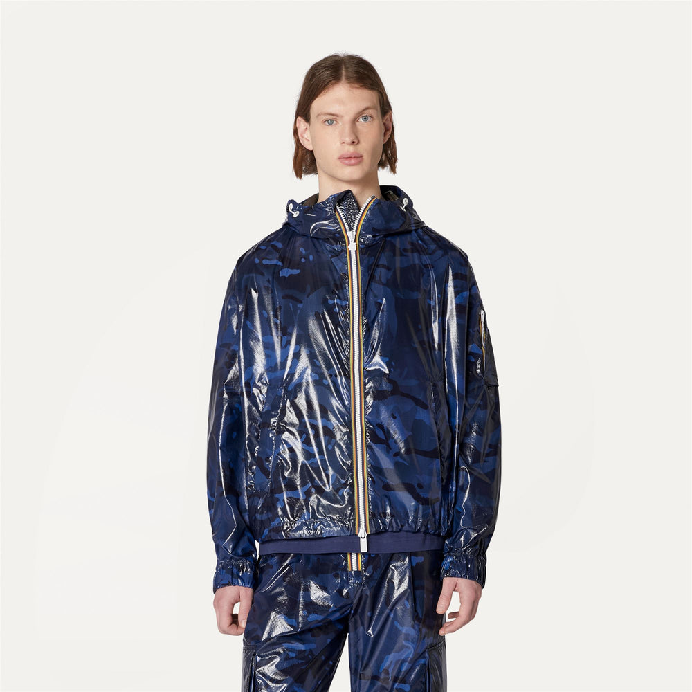 Blue Camouflage Unisex Short Jacket for Urban Wear 02