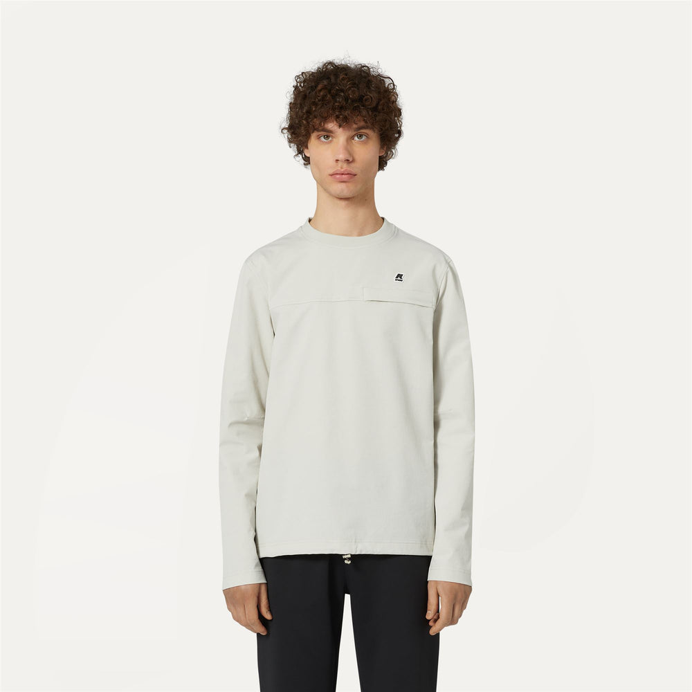 Beige Grey Unisex Outdoor Fleece Jumper with Functional Details 02