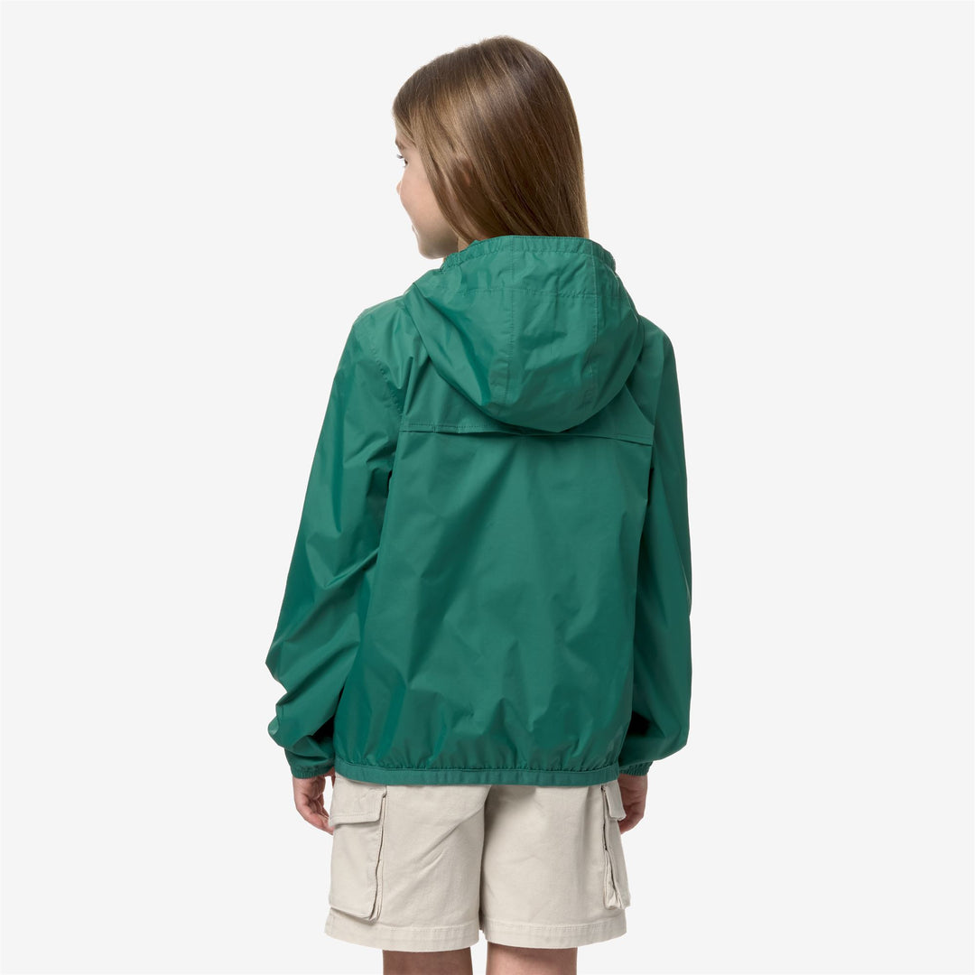 Jackets Kid unisex P. LE VRAI 3.0 CLAUDE Mid GREEN Dressed Front Double		