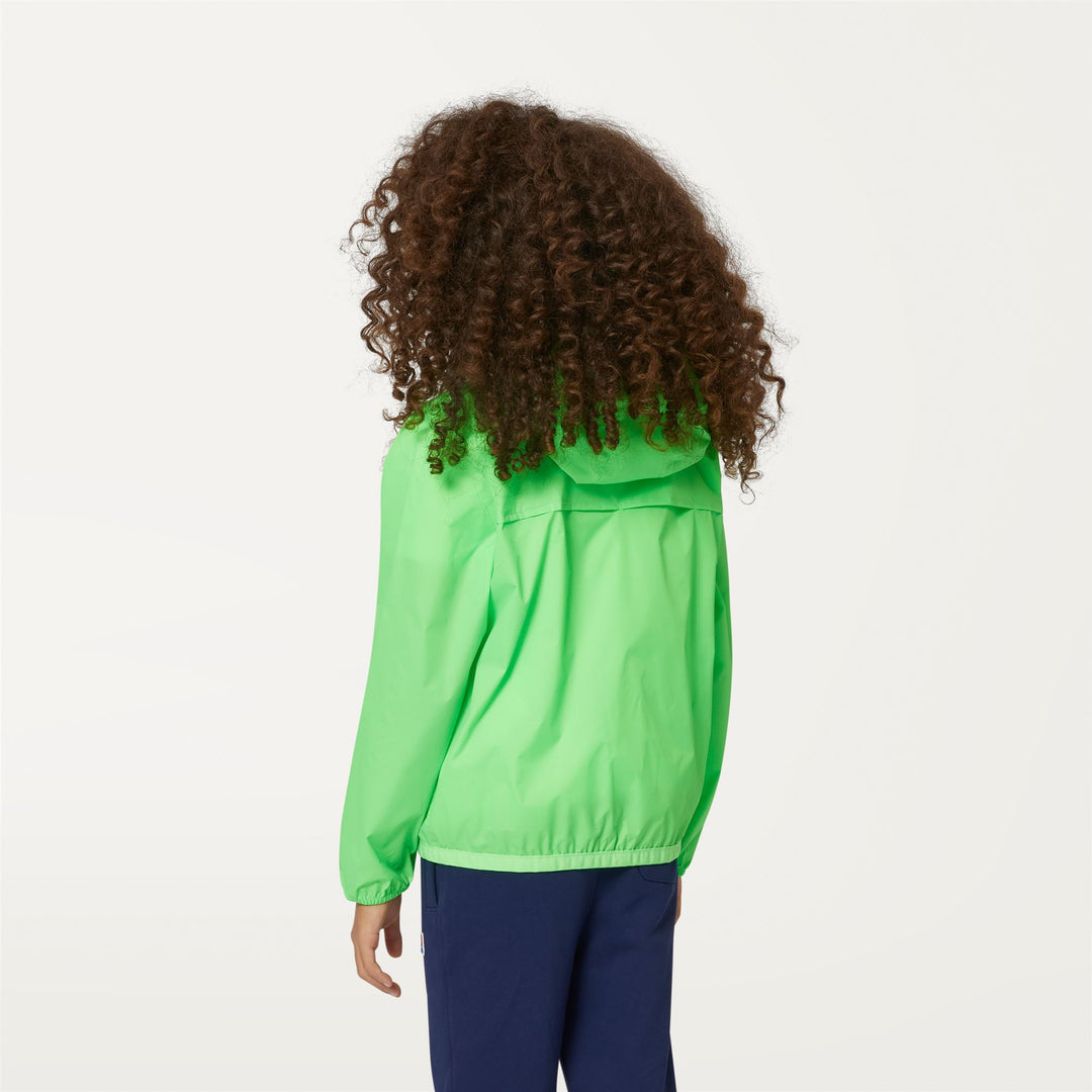 Jackets Kid unisex P. LE VRAI 3.0 CLAUDE Mid GREEN CLASSIC Dressed Front Double		