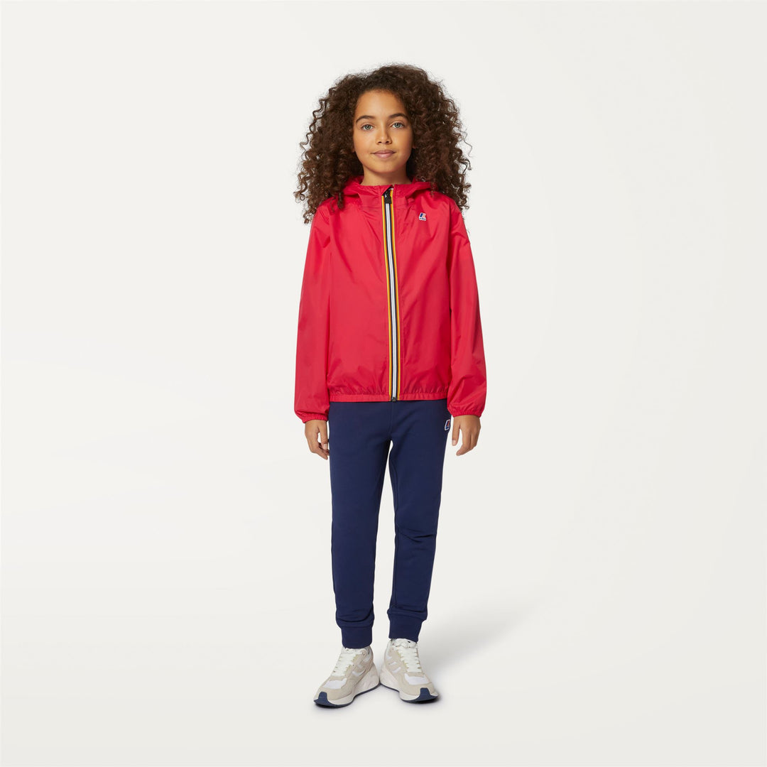 Jackets Kid unisex P. LE VRAI 3.0 CLAUDE Mid RED BERRY Dressed Back (jpg Rgb)		