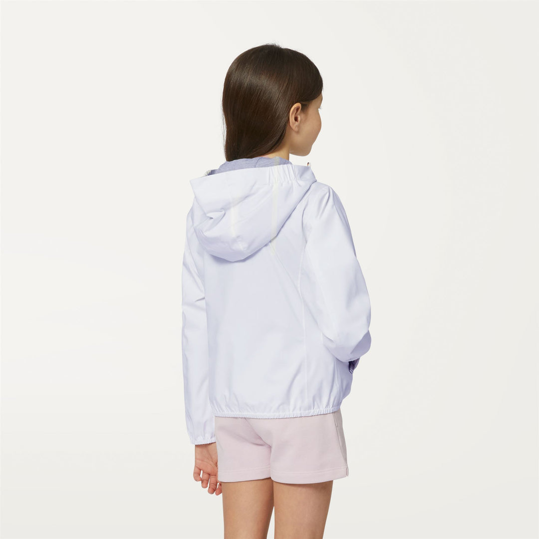 Jackets Girl P. LILY STRETCH POLY JERSEY Short WHITE Dressed Front Double		