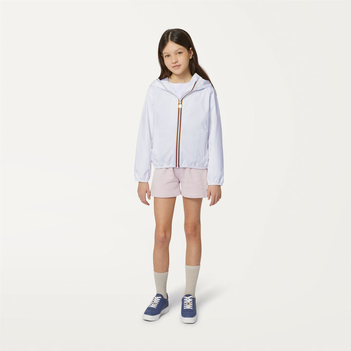 Jackets Girl P. LILY STRETCH POLY JERSEY Short WHITE Dressed Back (jpg Rgb)		