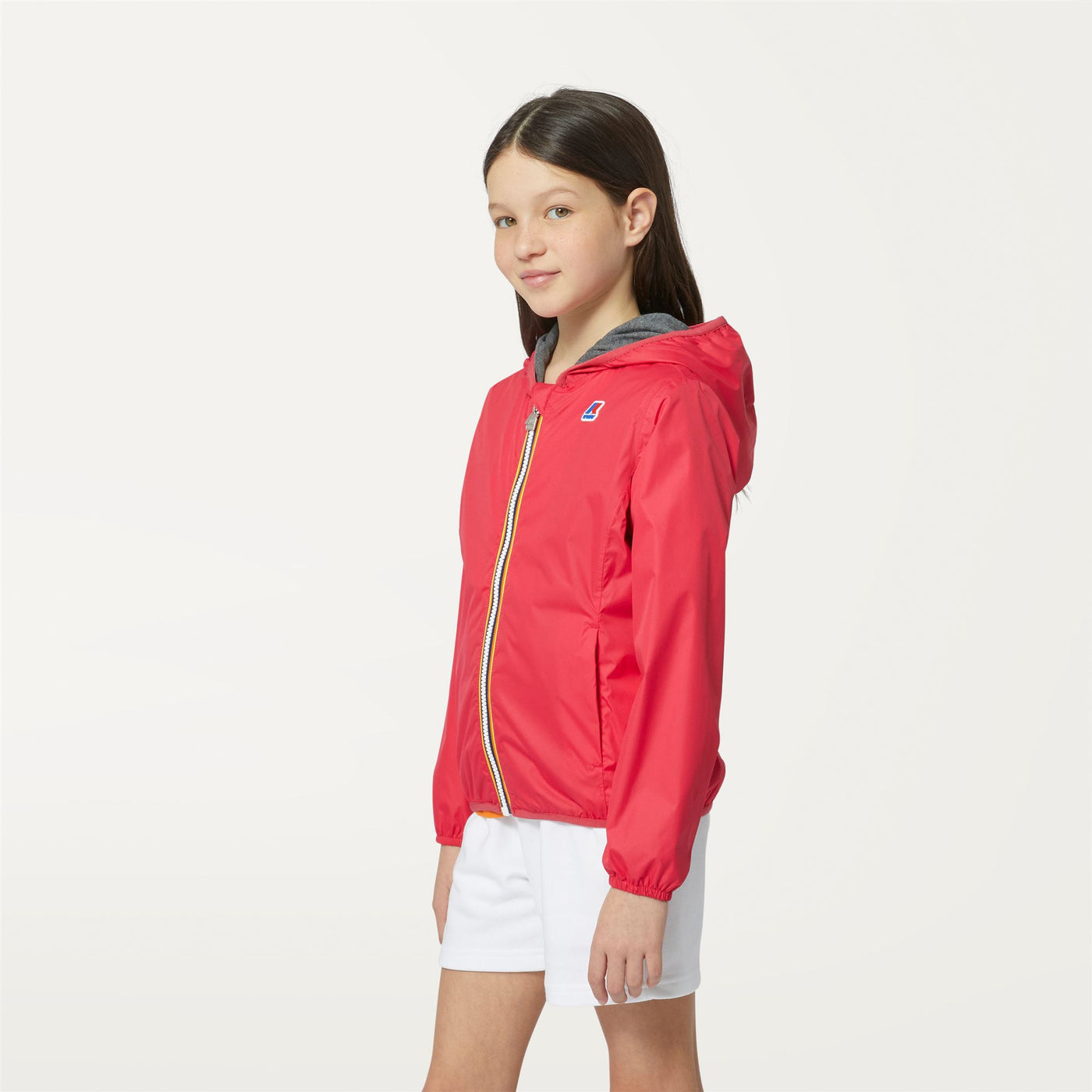 Jackets Girl P. LILY STRETCH POLY JERSEY Short RED BERRY Detail (jpg Rgb)			