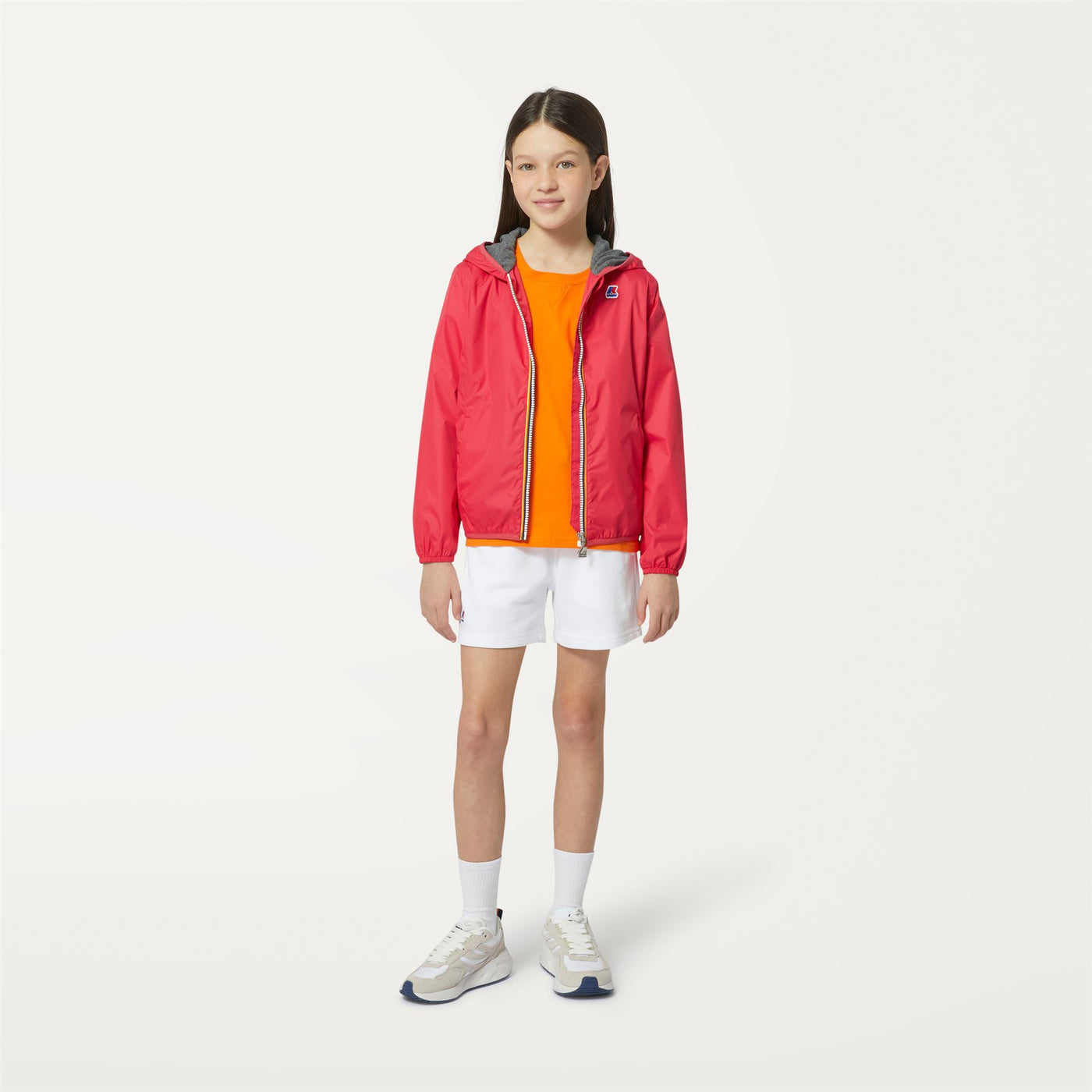 Jackets Girl P. LILY STRETCH POLY JERSEY Short RED BERRY Dressed Back (jpg Rgb)		