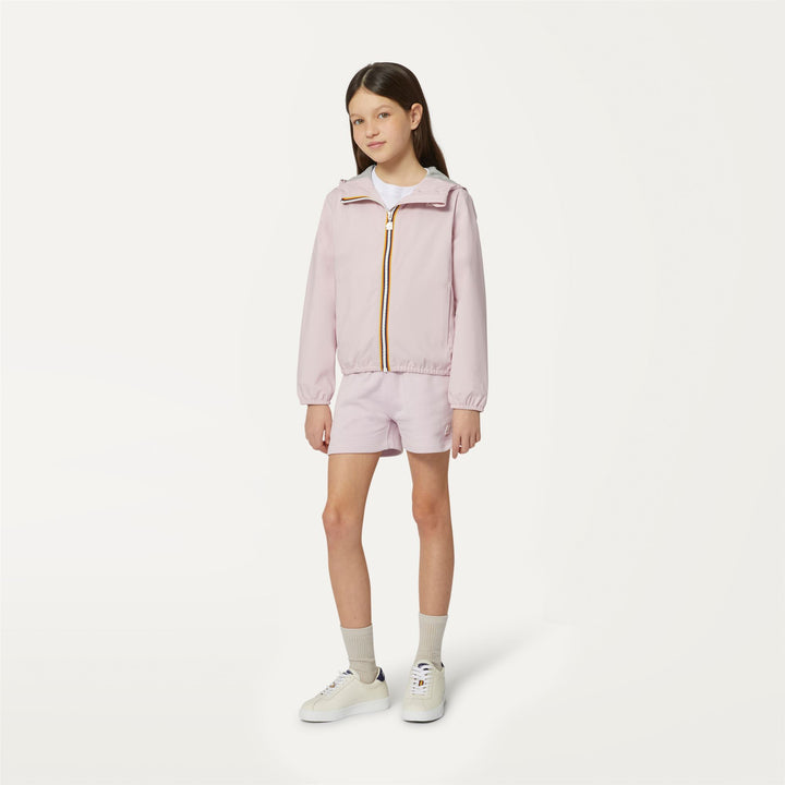 Jackets Girl P. LILY STRETCH POLY JERSEY Short PINK ROSE Dressed Back (jpg Rgb)		