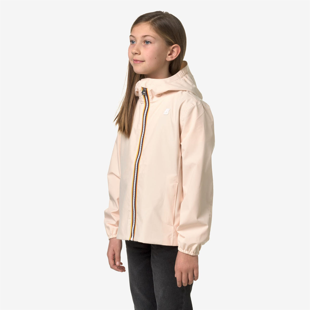 Jackets Girl P. MARGUERITE STRETCH POLY JERSEY Mid PINK Detail (jpg Rgb)			