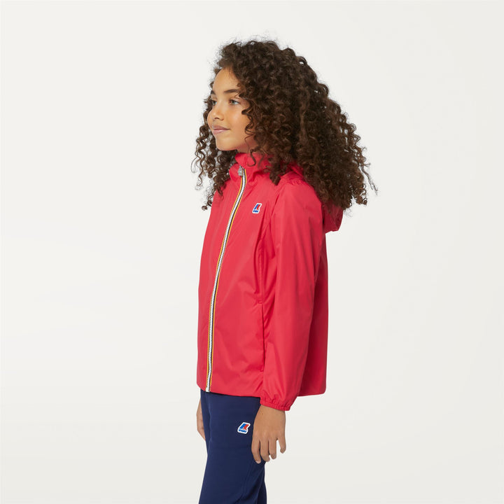 Jackets Girl P. MARGUERITE STRETCH POLY JERSEY Mid RED BERRY Detail (jpg Rgb)			