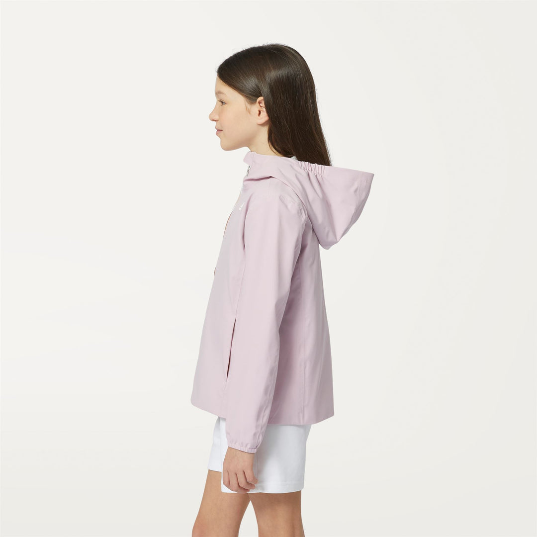 Jackets Girl P. MARGUERITE STRETCH POLY JERSEY Mid PINK ROSE Detail (jpg Rgb)			