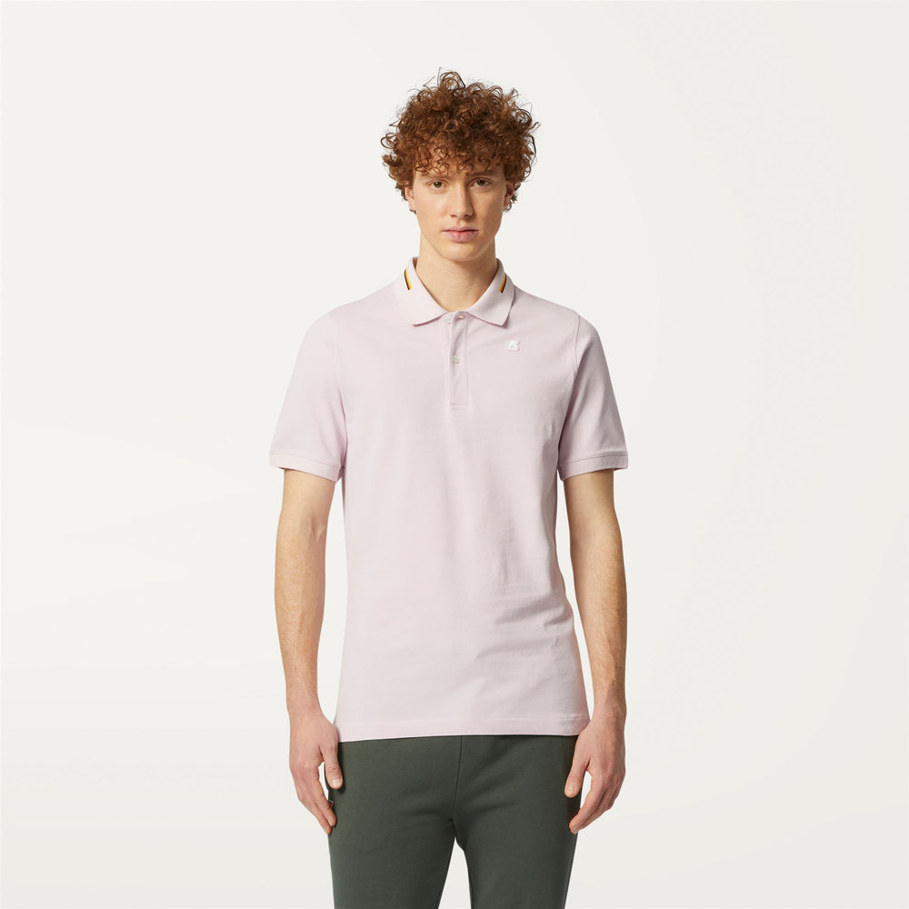 Violet Pink Men's Stretch Cotton Polo Shirt for City Wear 02