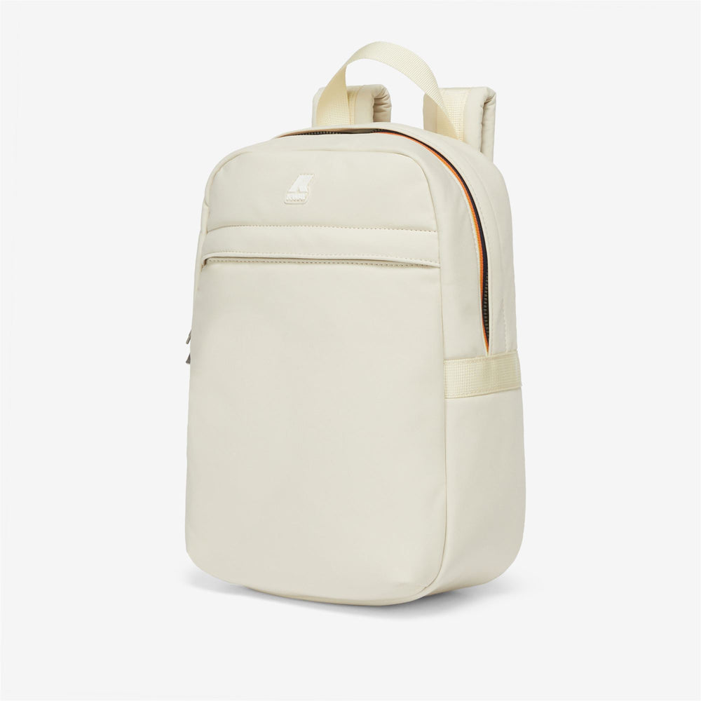 Bags Unisex SMALL LAON BONDED PADDED Backpack BEIGE ECRU Dressed Front (jpg Rgb)	