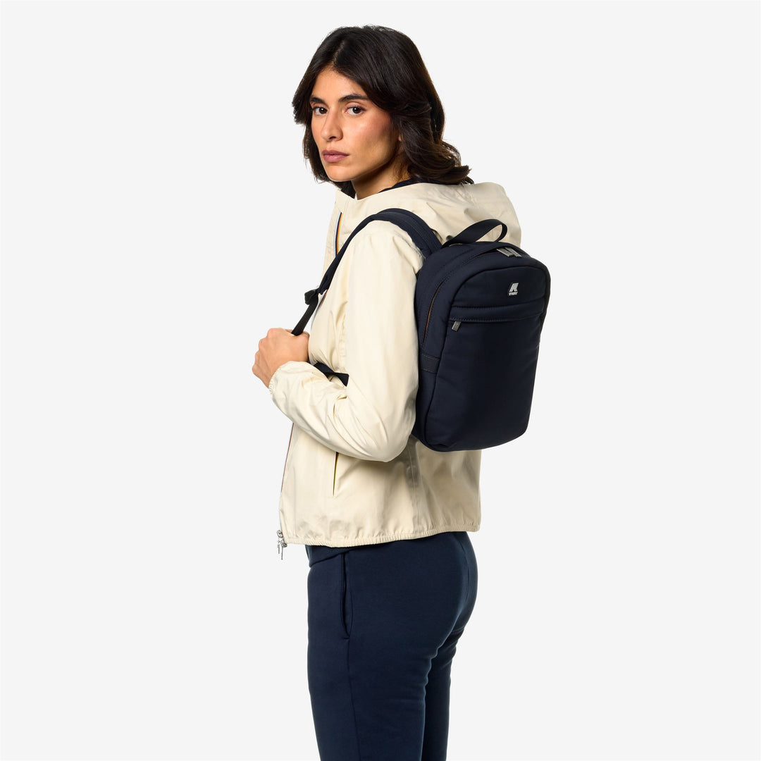 Bags Unisex SMALL LAON BONDED PADDED Backpack BLUE DEPTH Detail (jpg Rgb)			