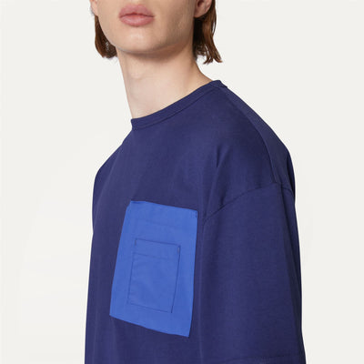 T-ShirtsTop Unisex AUREL T-Shirt BLUE PRINT - BLUE ROYAL Detail Double				