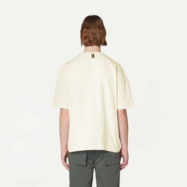 T-ShirtsTop Unisex AUREL T-Shirt WHITE NATURAL - BROWN GREENISH Dressed Front Double		