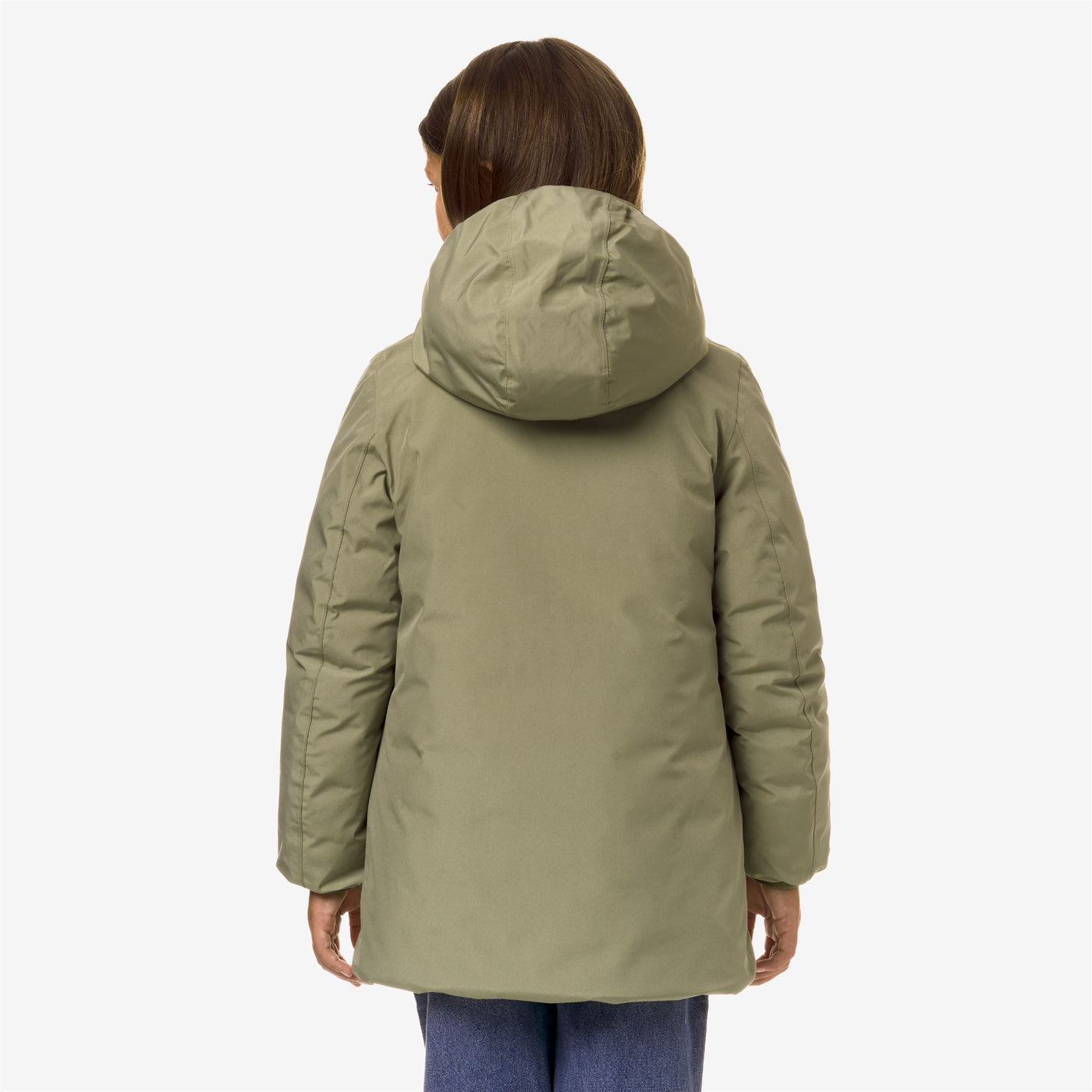 Jackets Girl P. SOPHIE ST THERMO DOUBLE Mid GREEN S-GREEN B Dressed Front Double		